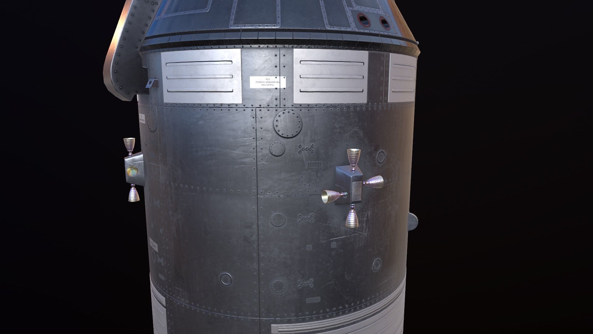 Apollo command and service module Low-poly 3D model_27