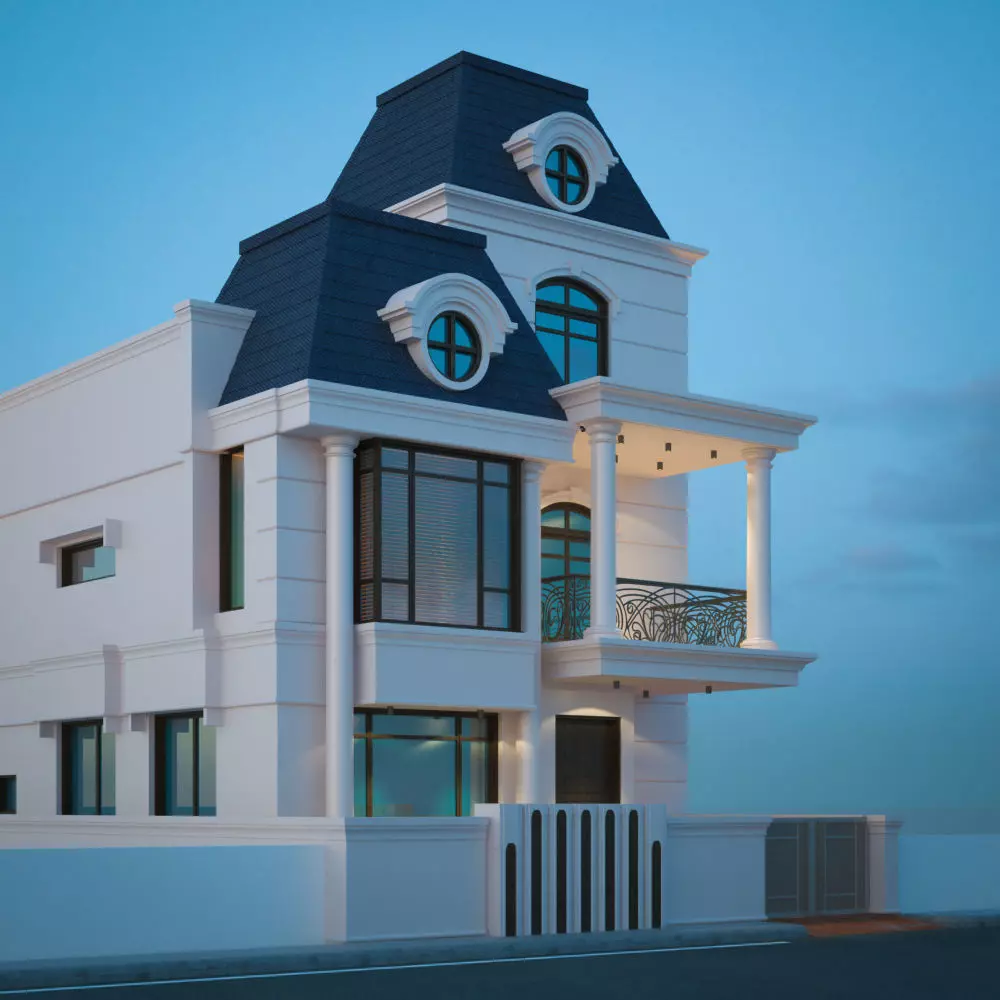3D Classical Exterior 3D model_0