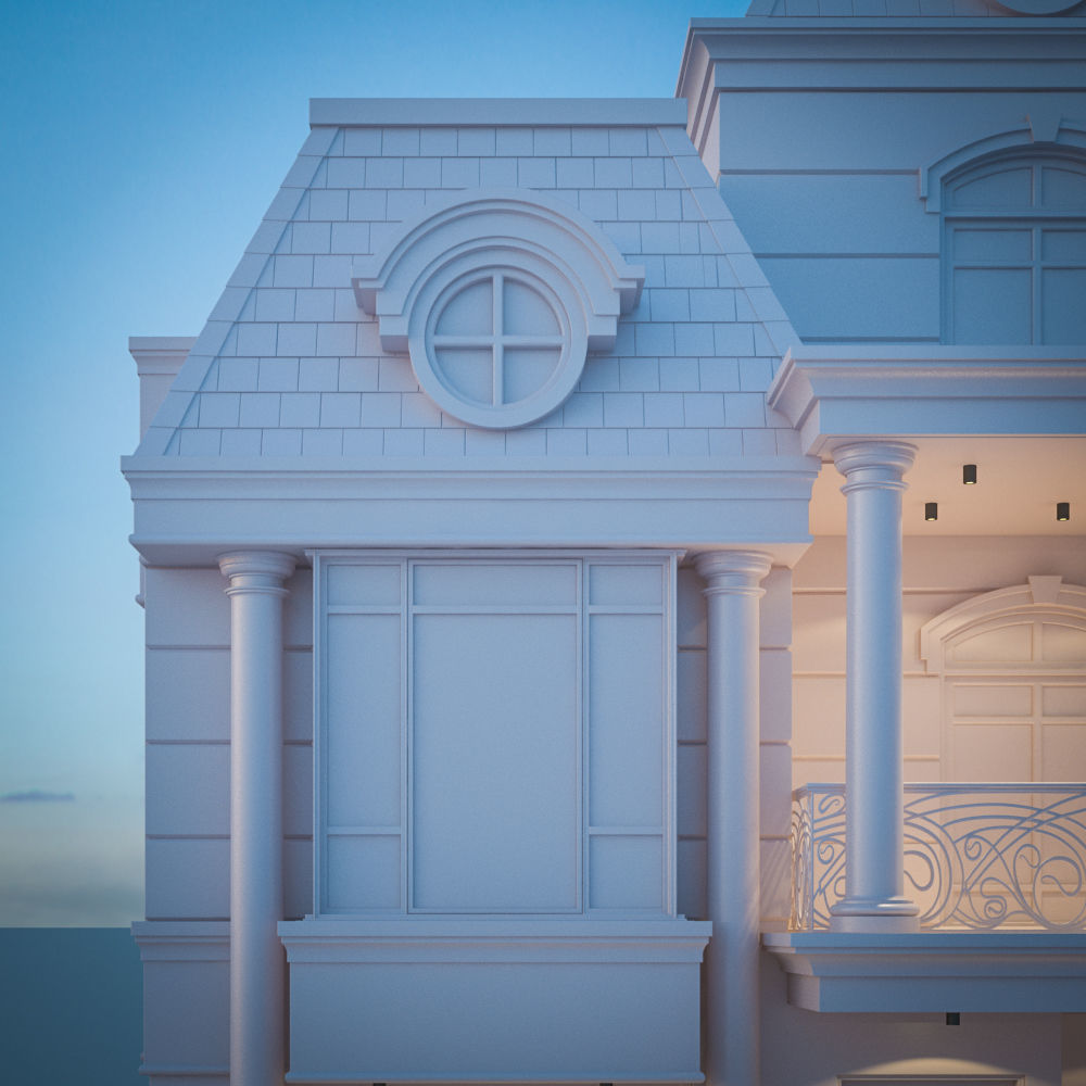 3D Classical Exterior 3D model_3