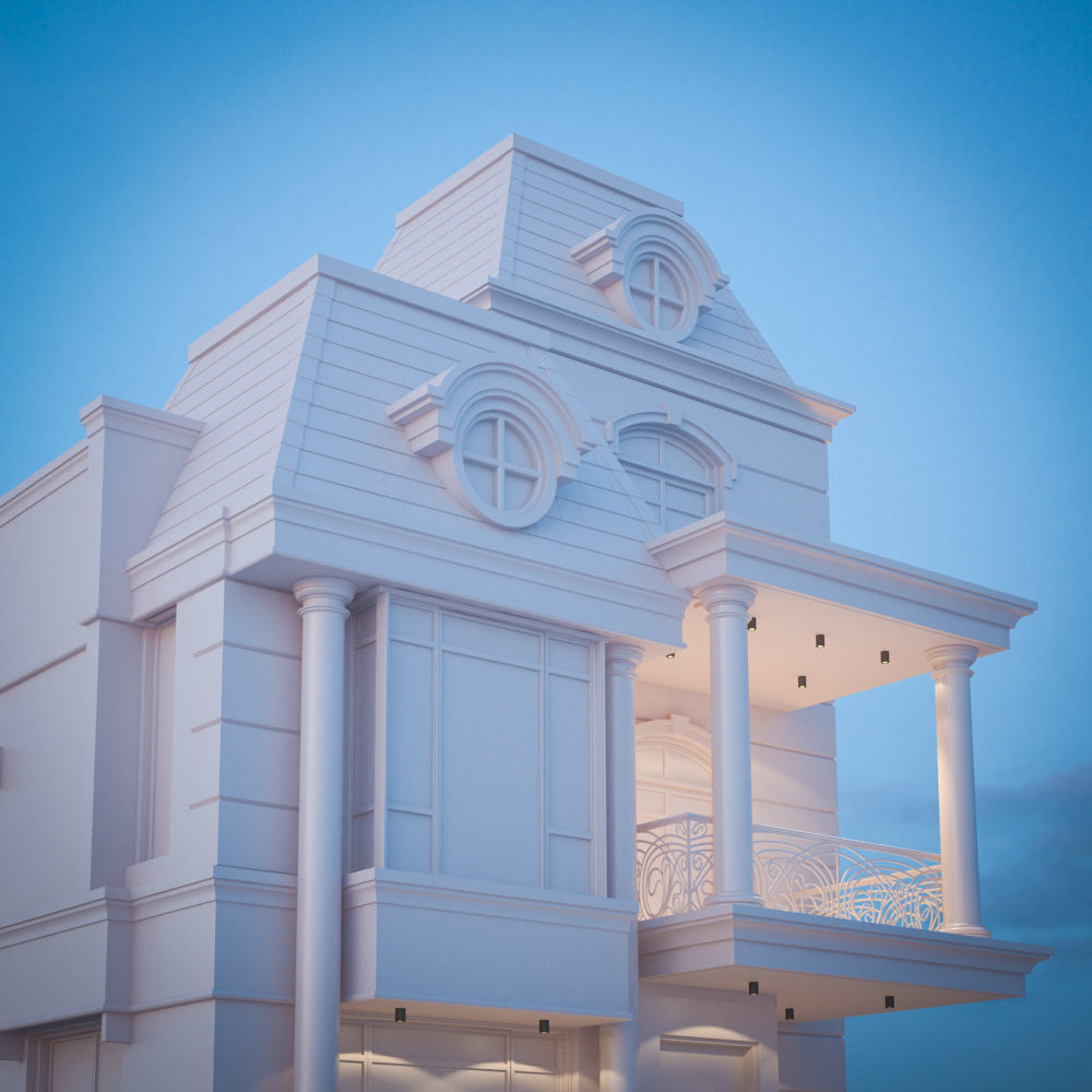 3D Classical Exterior 3D model_4