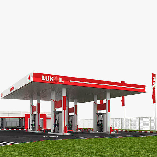 gas station 3D model