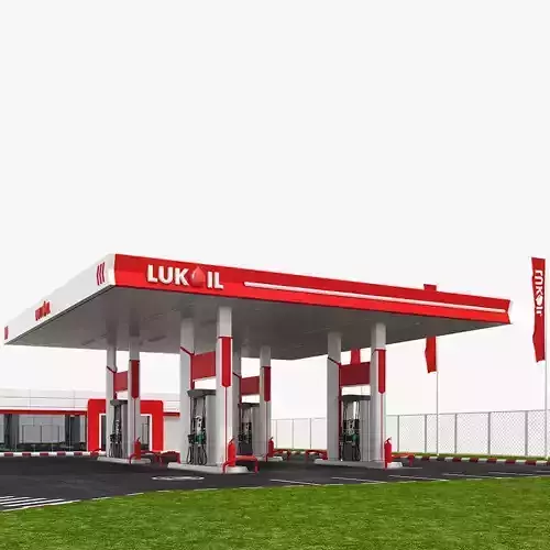 gas station 3D model