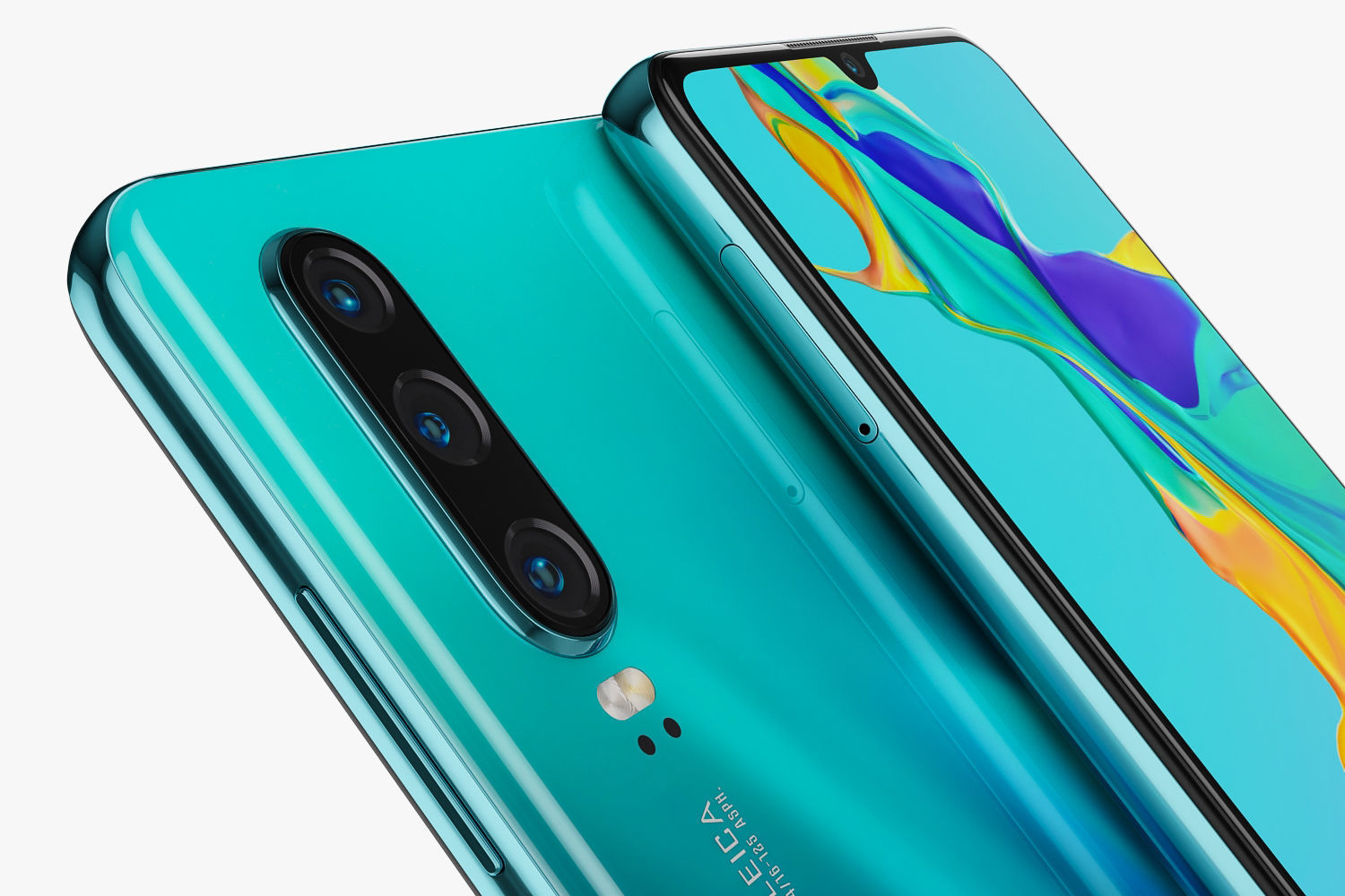 Huawei P30 Aurora 3D model_11