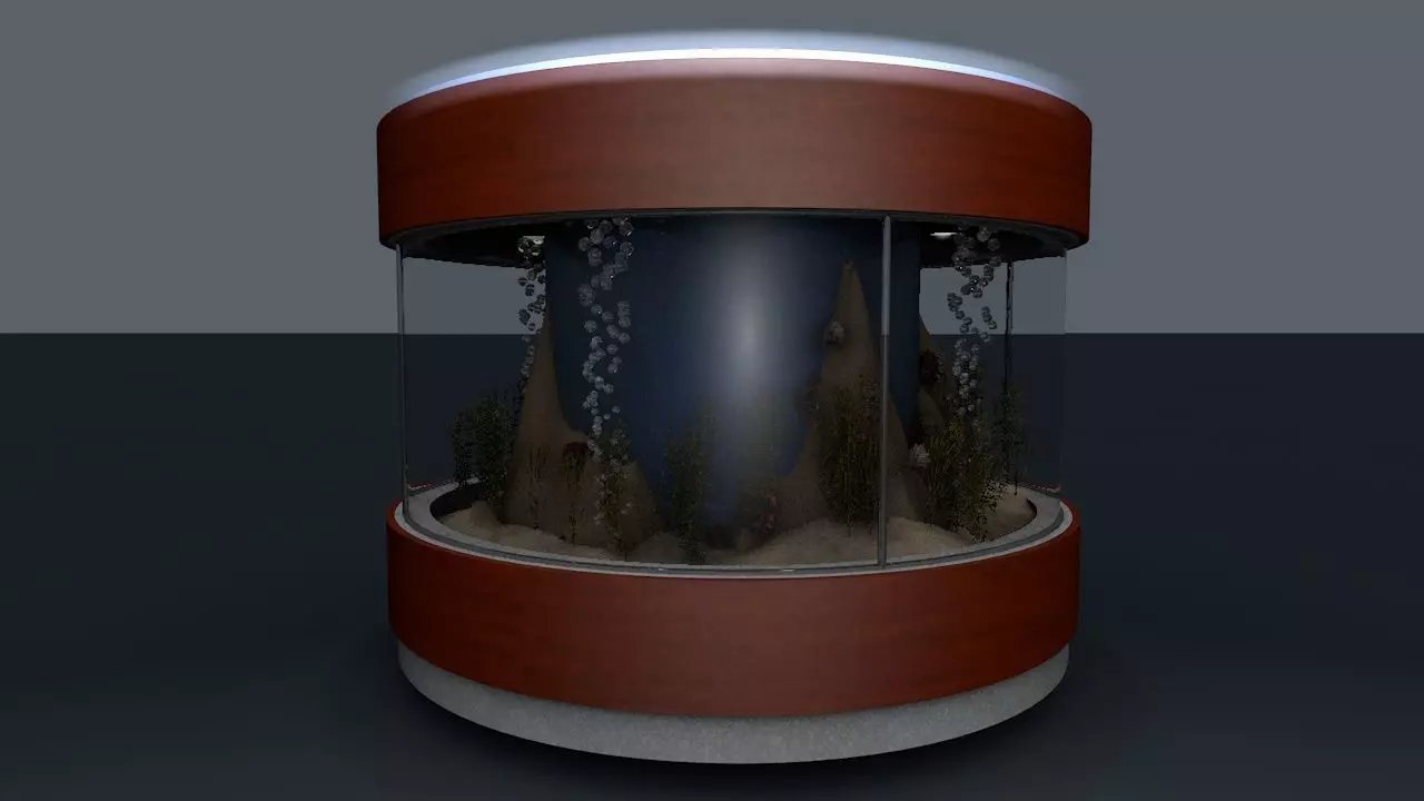 fish tank 3D model_0
