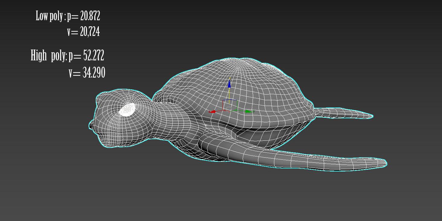 3D Model Sea Turtle Low-poly 3D model_3