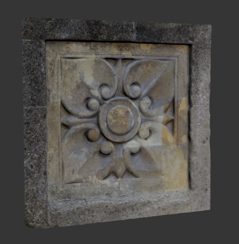 Ultra realistic Decorative plaster Scan 4k HD Low-poly 3D model_3
