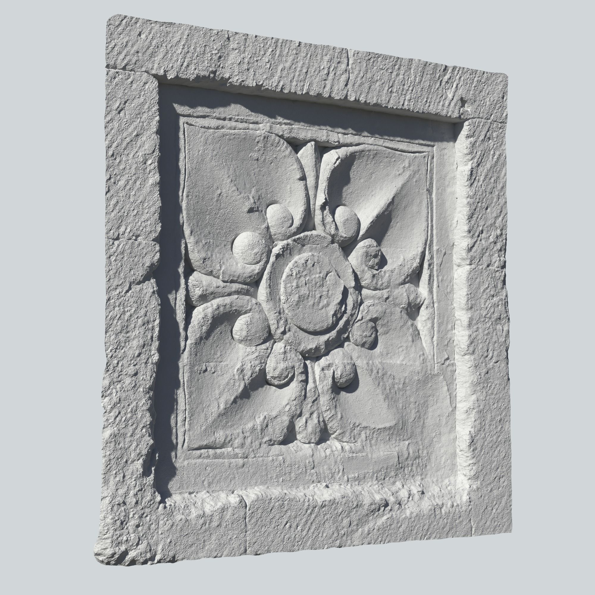 Ultra realistic Decorative plaster Scan 4k HD Low-poly 3D model_2