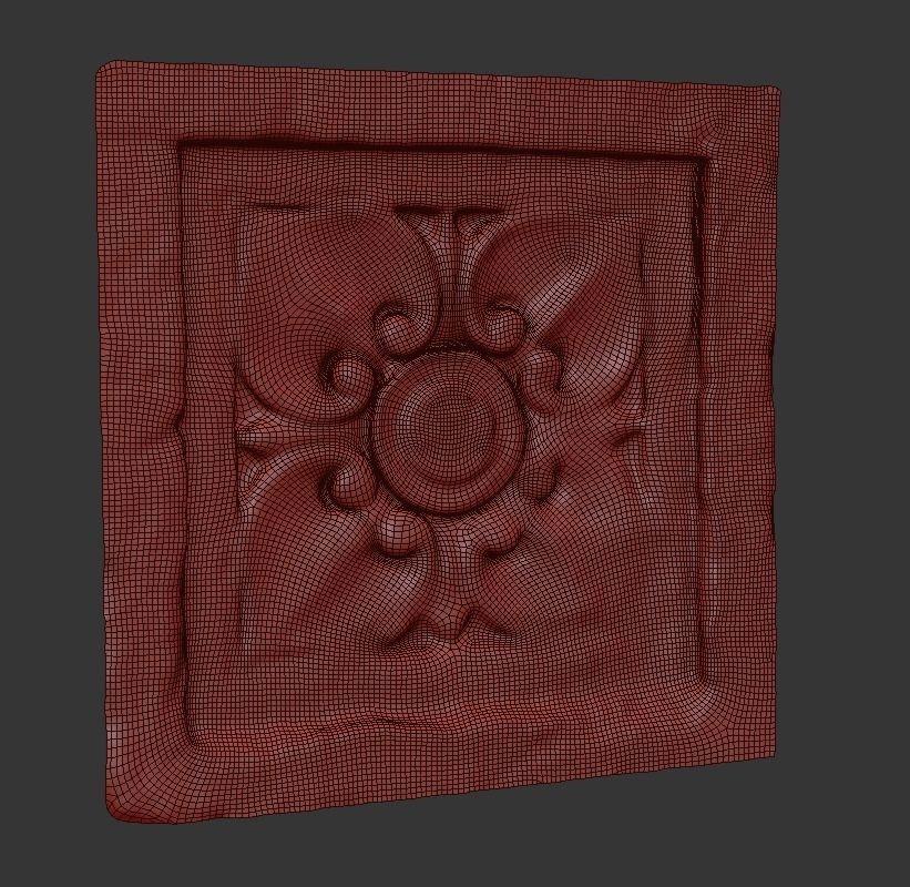 Ultra realistic Decorative plaster Scan 4k HD Low-poly 3D model_5