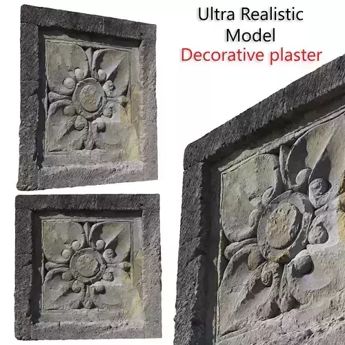 Ultra realistic Decorative plaster Scan 4k HD