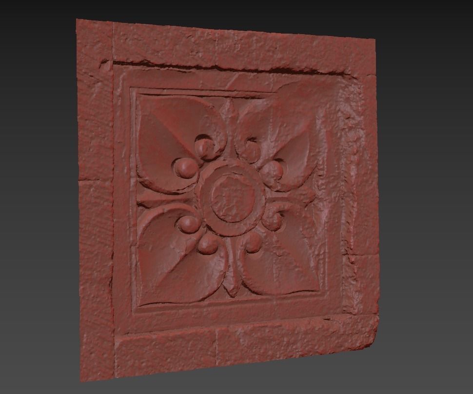 Ultra realistic Decorative plaster Scan 4k HD Low-poly 3D model_7