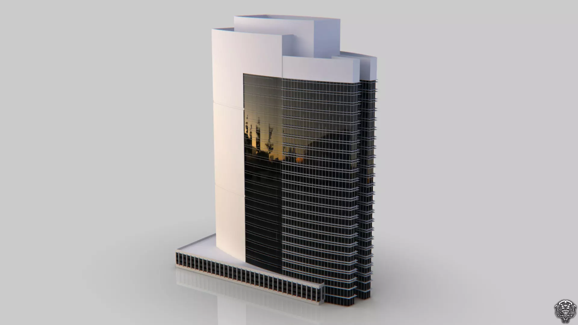Office Building Low-poly 3D model