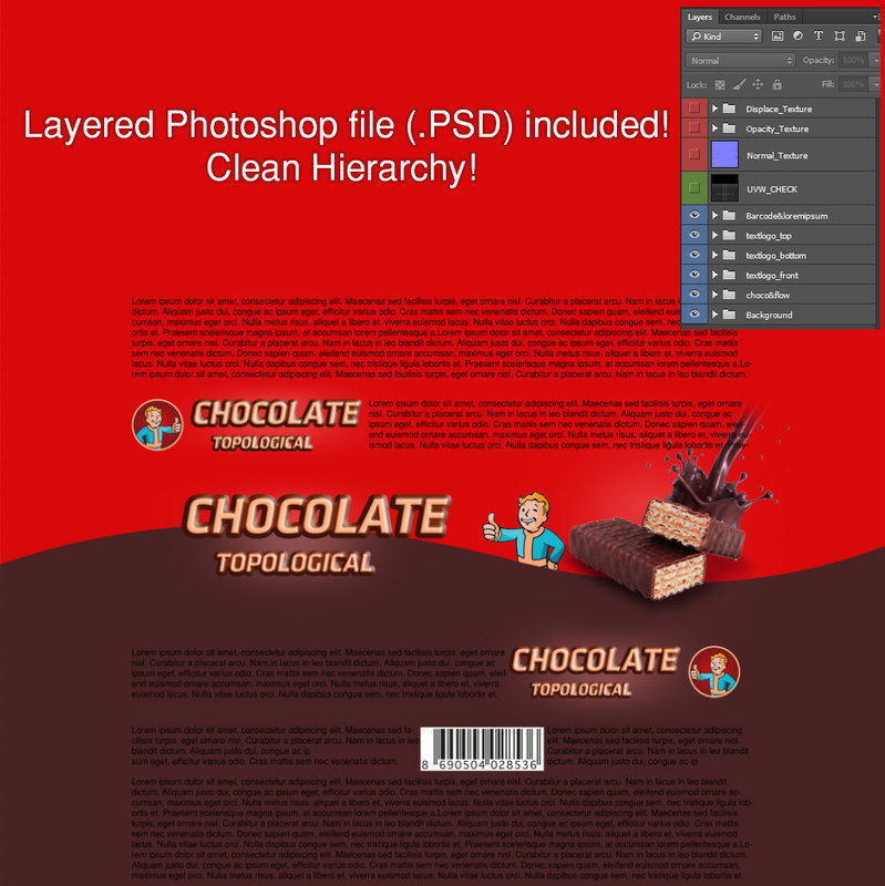 chocolate package 3D model_7