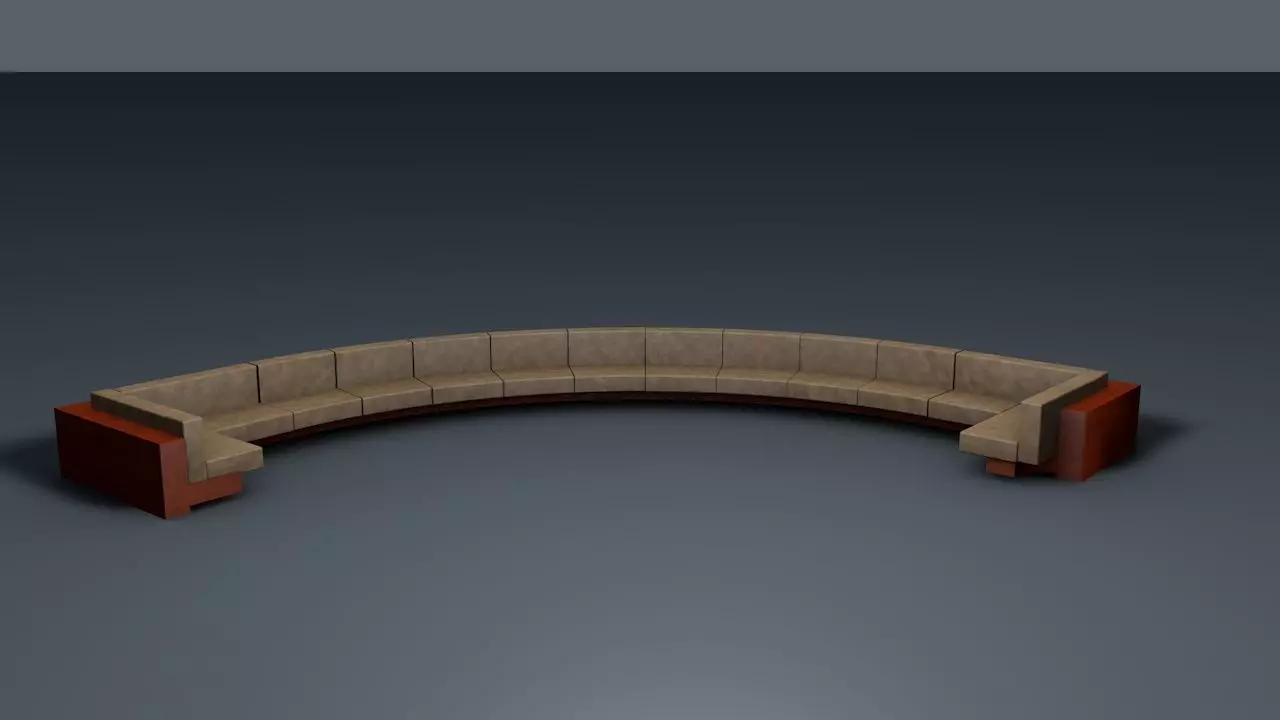 Quarter sofa Free 3D model