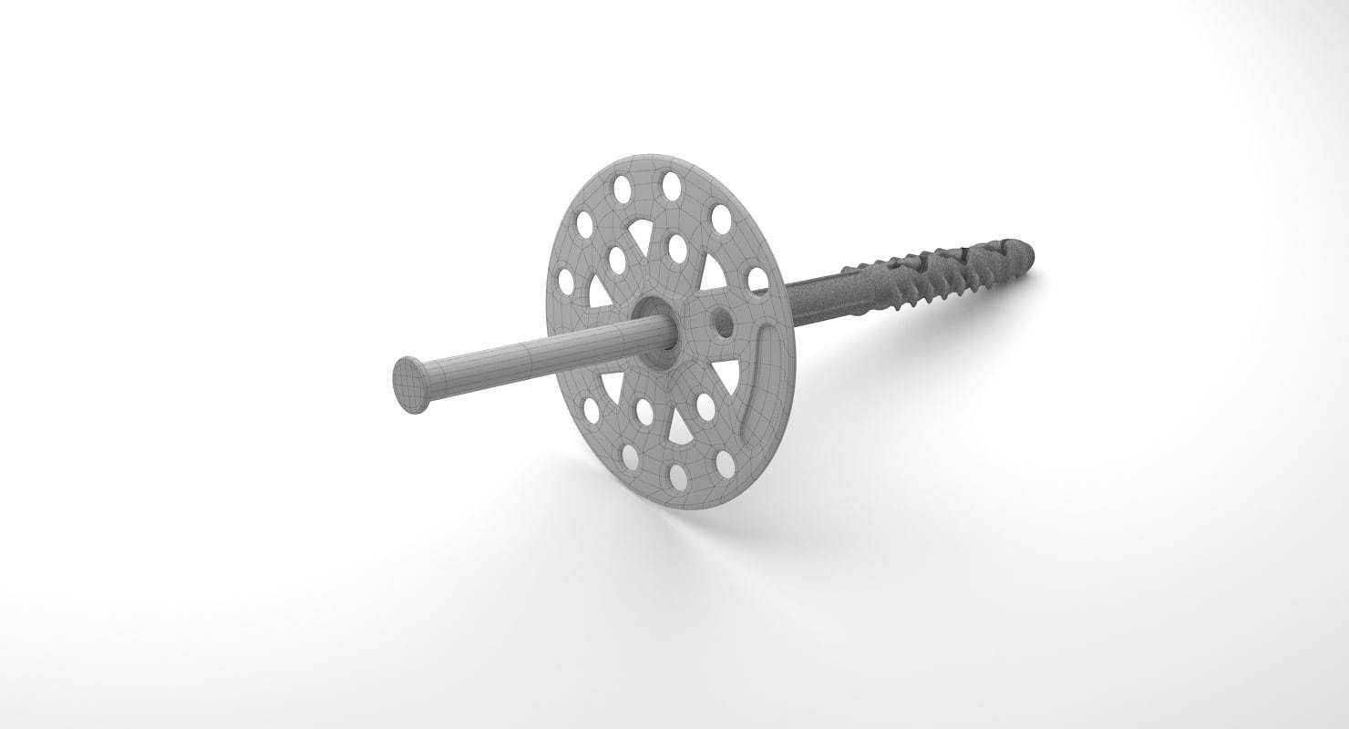 plastic dowel 3D model_4