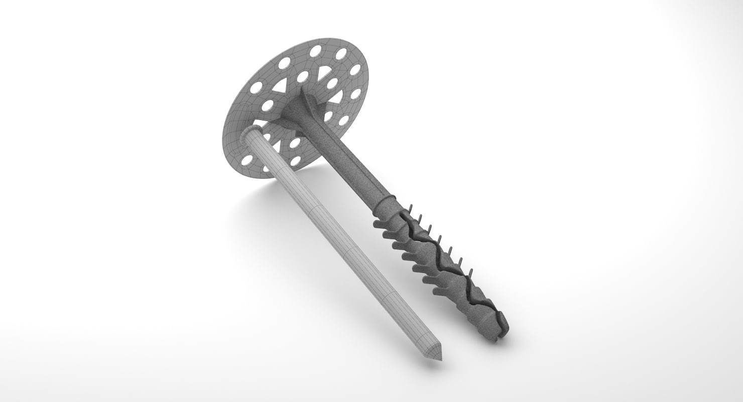 plastic dowel 3D model_5