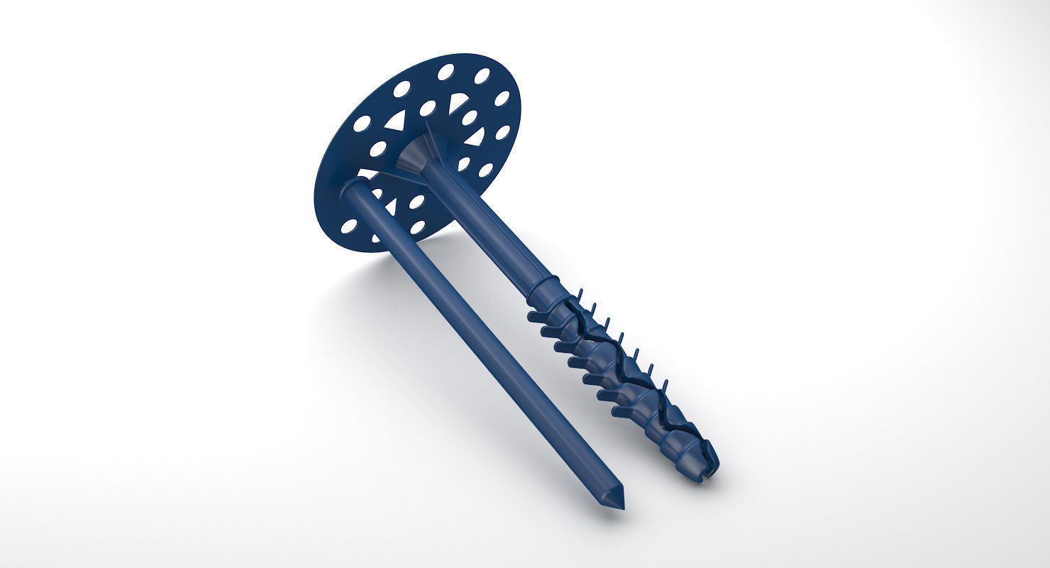 plastic dowel 3D model_1
