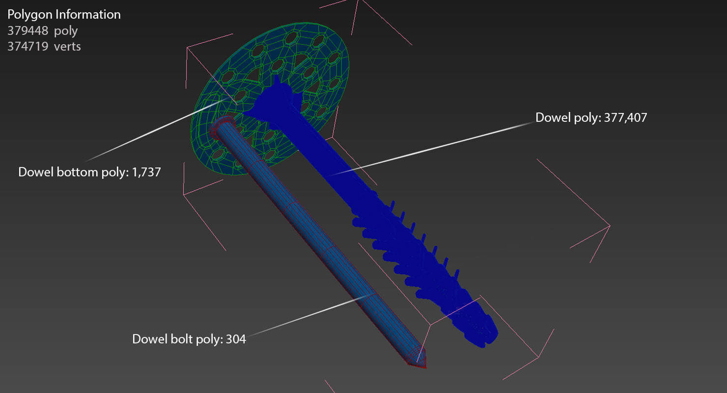 plastic dowel 3D model_7