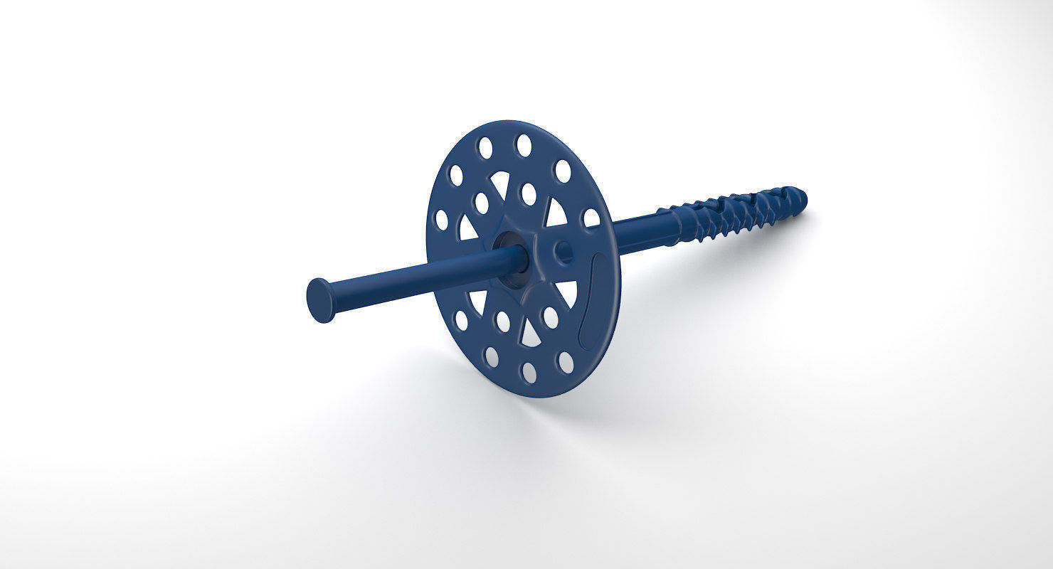 plastic dowel 3D model_2