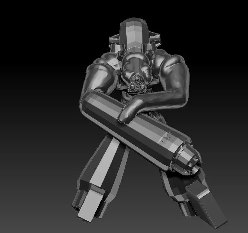 Hovering Mech Gunner Free 3D model