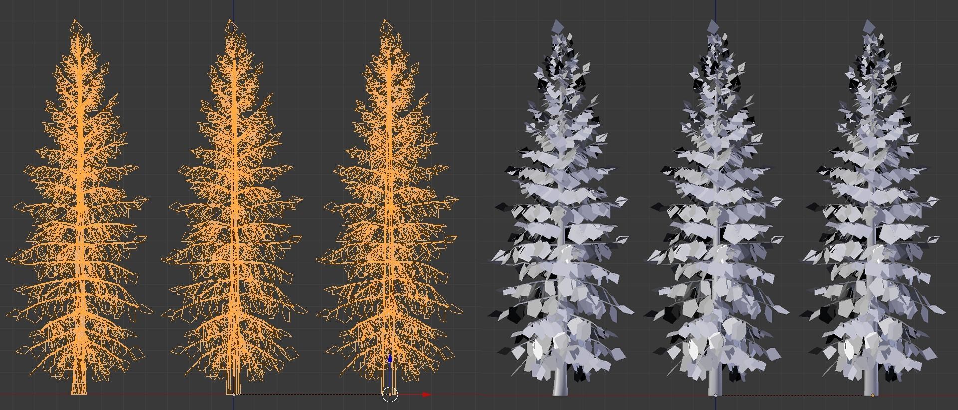 Realistic Spruce Fir Trees for games Low-poly 3D model_9