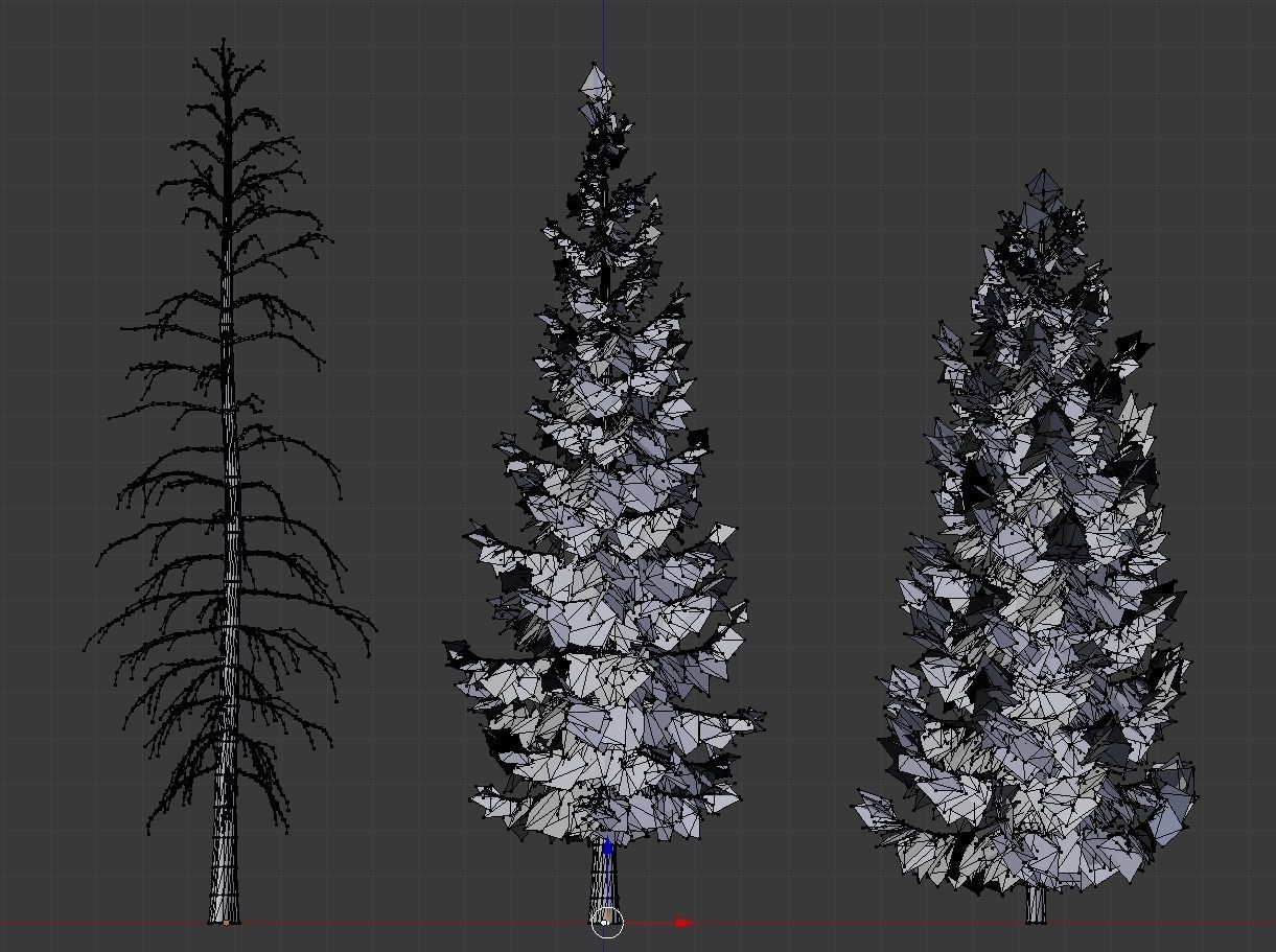 Realistic Spruce Fir Trees for games Low-poly 3D model_10