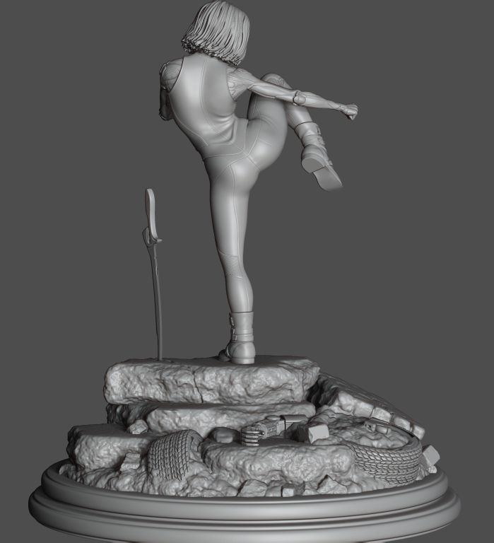 Alita Battle Angel 3D Model 3D print model_7