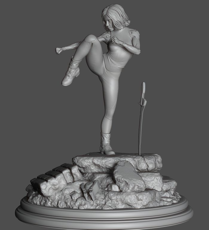 Alita Battle Angel 3D Model 3D print model_5