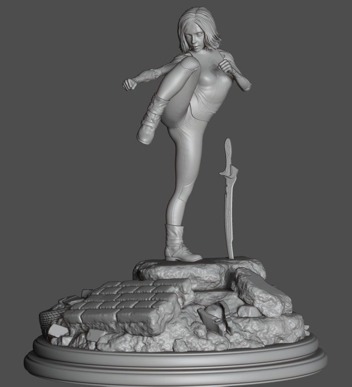 Alita Battle Angel 3D Model 3D print model_6