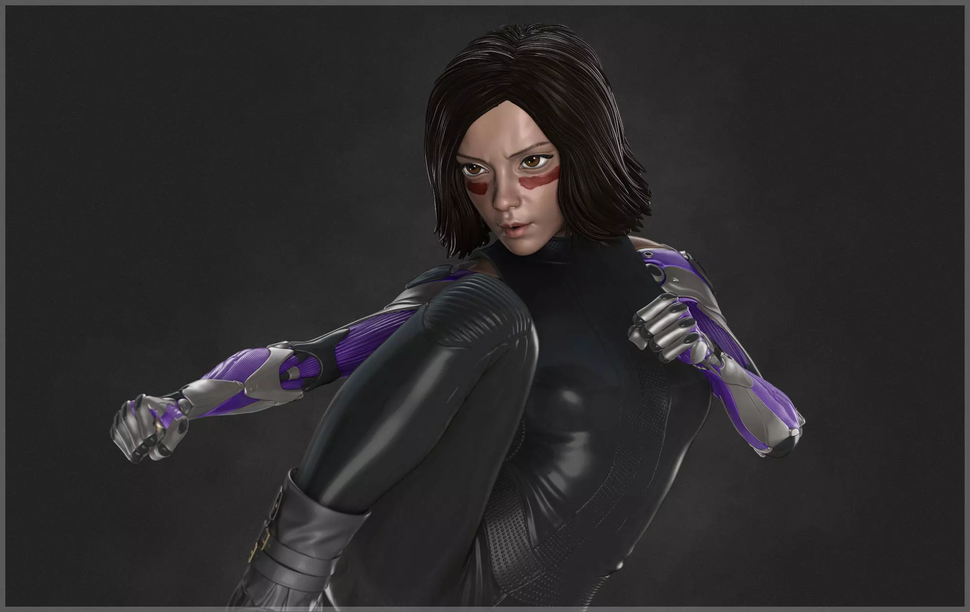 Alita Battle Angel 3D Model 3D print model_0