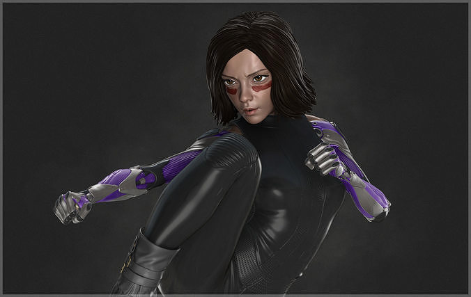 Alita Battle Angel 3D Model 3D print model