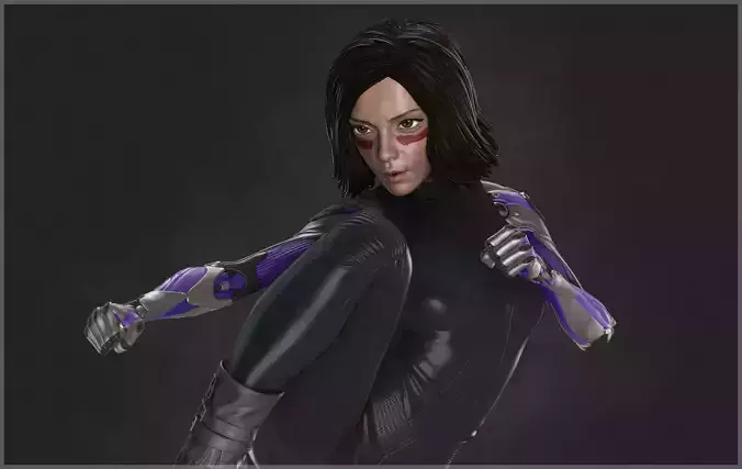 Alita Battle Angel 3D Model 3D print model