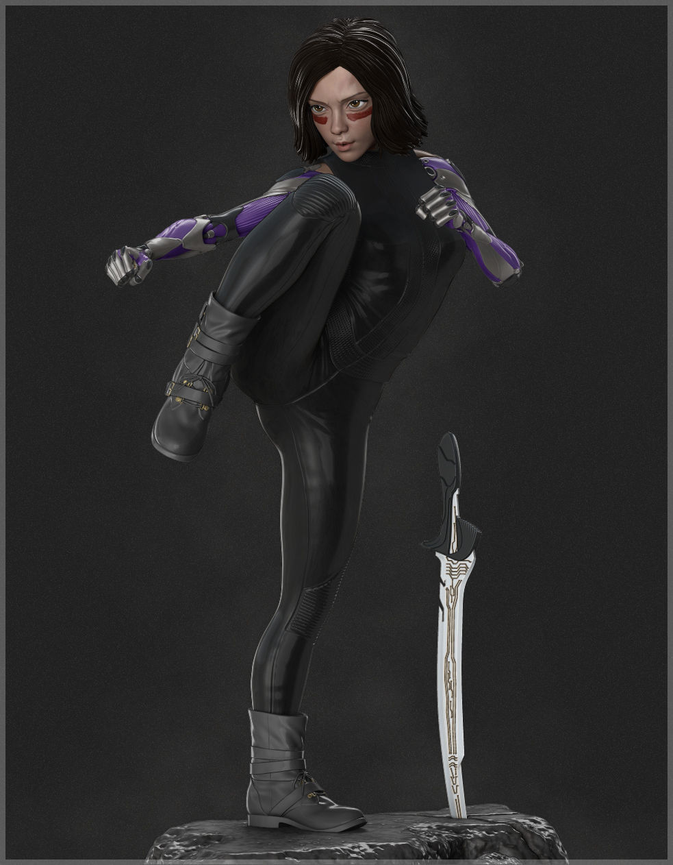 Alita Battle Angel 3D Model 3D print model_2