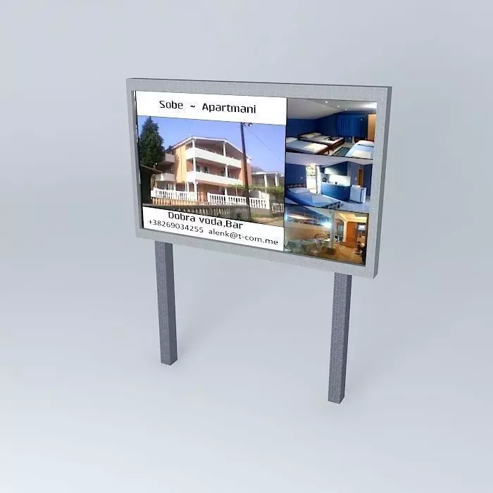 Billboard 2 with advertisement 3D model_0