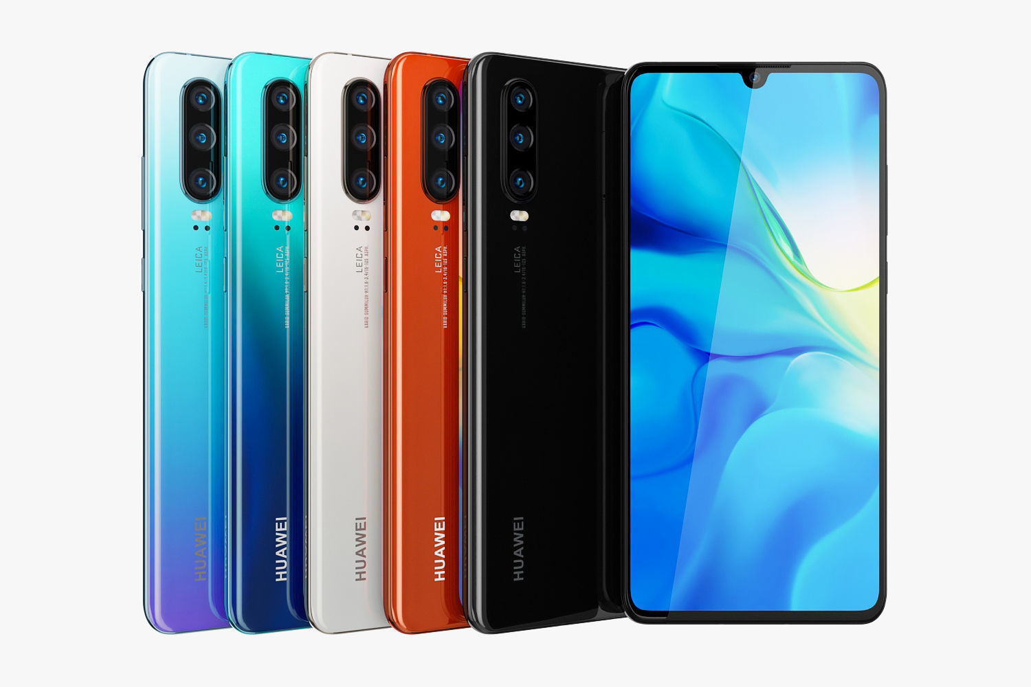 Huawei P30 ALL Colors 3D model_8