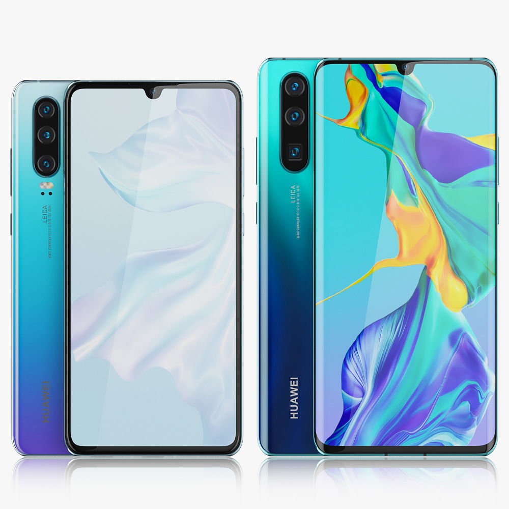 Huawei P30 Pro and Huawei P30 3D model_1