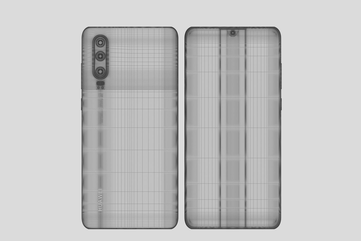 Huawei P30 Pro and Huawei P30 3D model_44