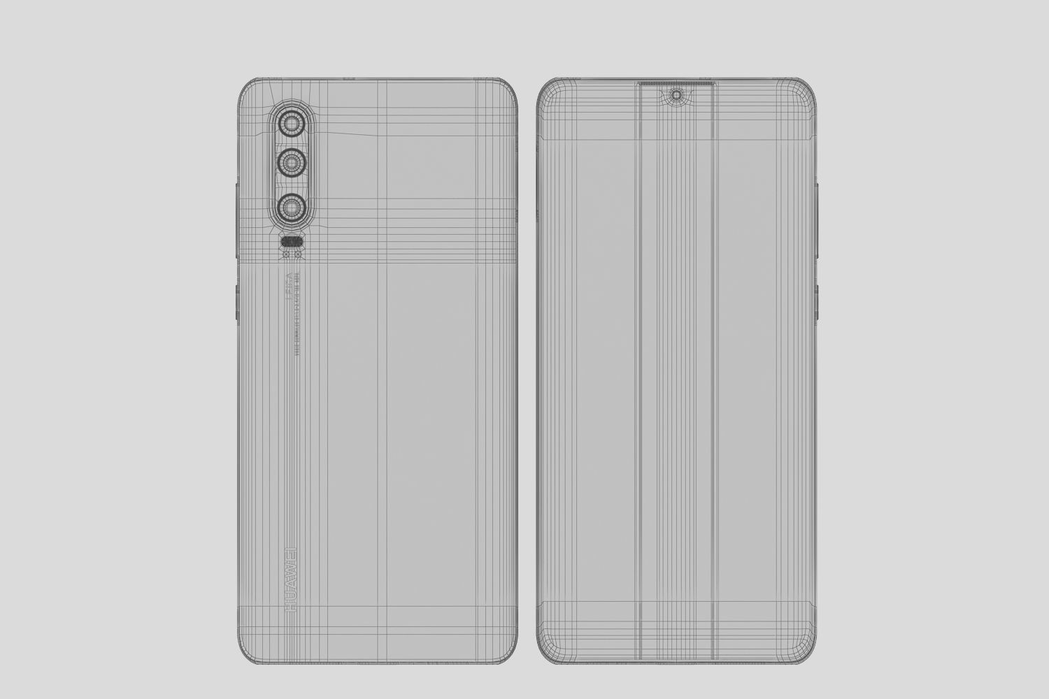 Huawei P30 Pro and Huawei P30 3D model_43