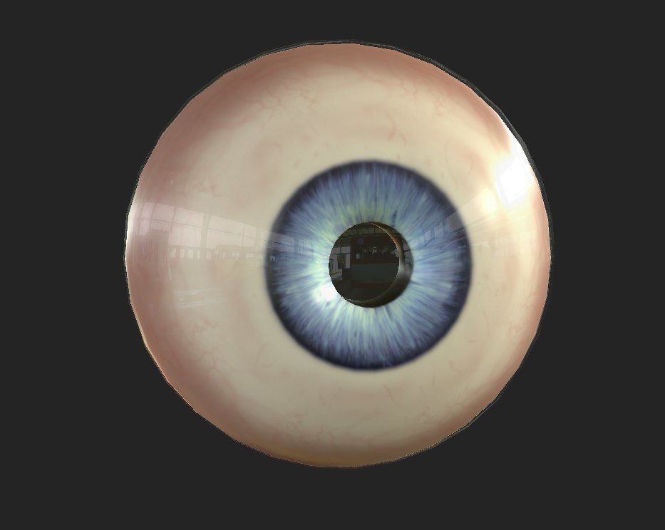 Eyeball human eye Low-poly 3D model_0