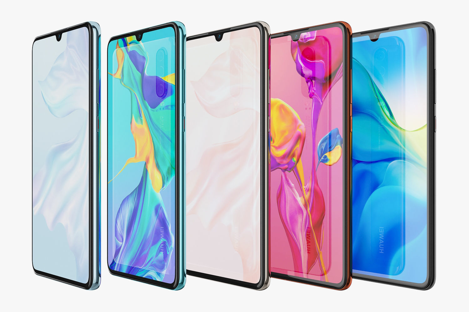 Huawei P30 and P30 Pro Collection 3D model_2