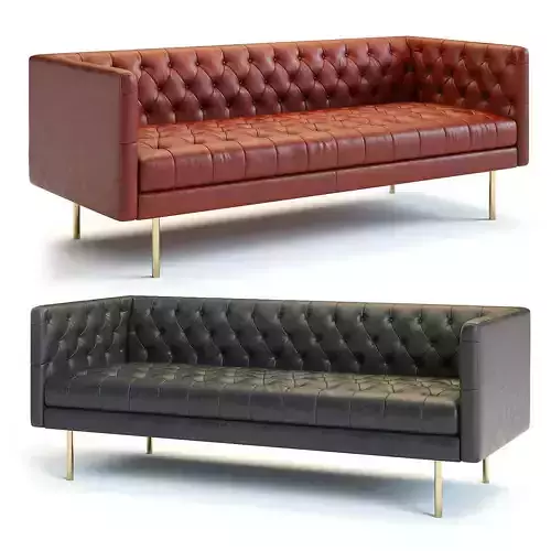 West Elm - Modern Chesterfield Sofa 3D model