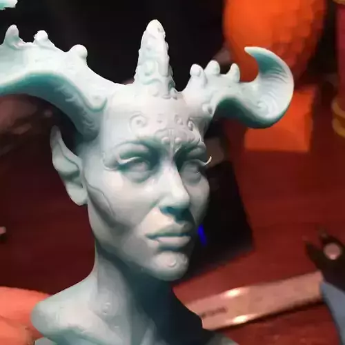 Alice bust of demon with horns