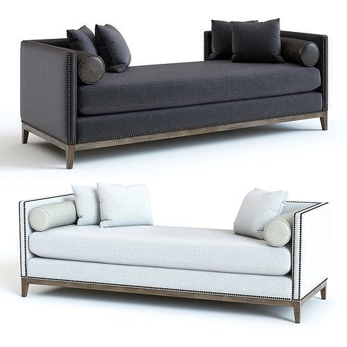 West Elm - Nailhead Double Chaise 3D model