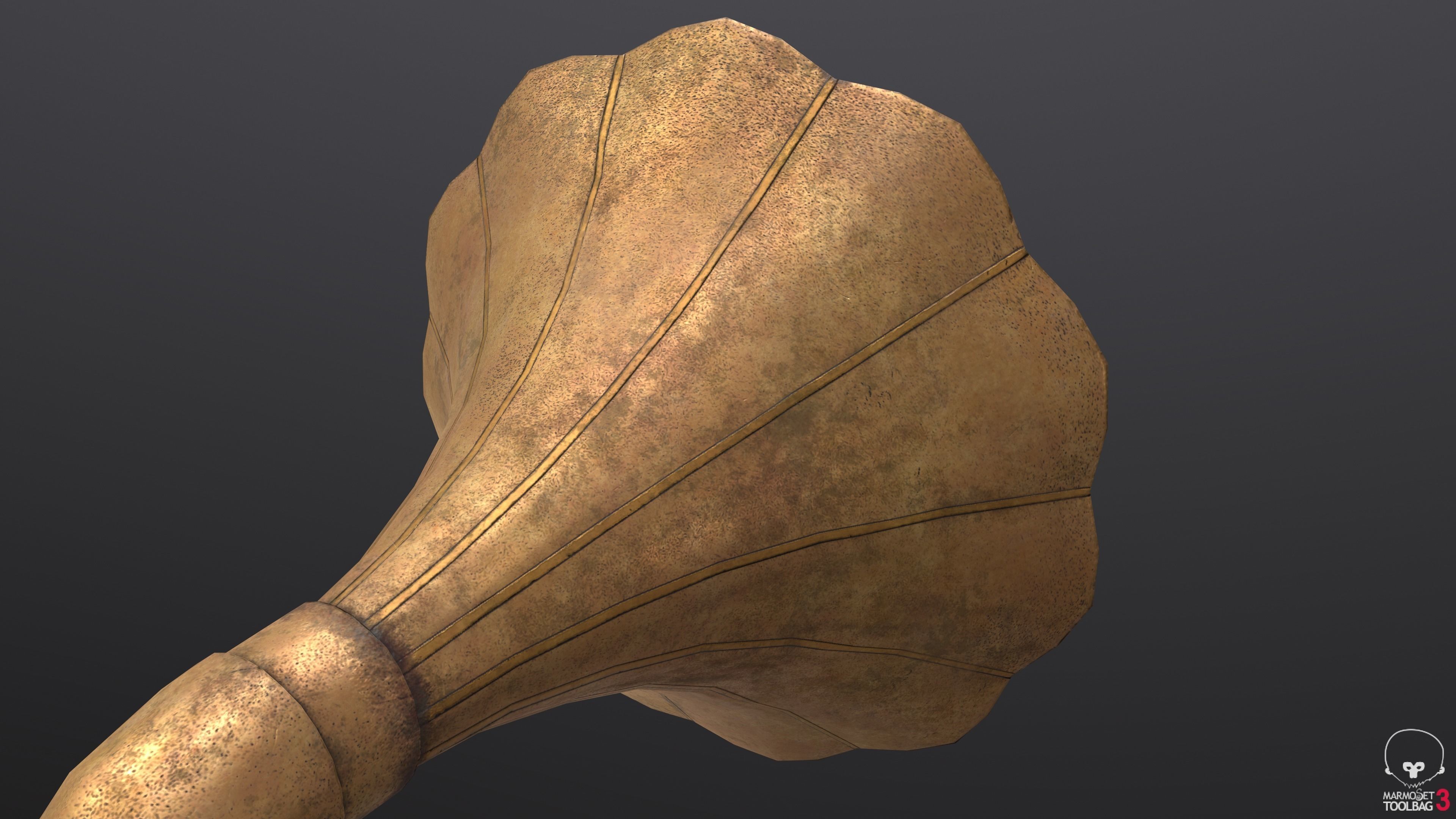 Gramophone antique Low-poly 3D model_7