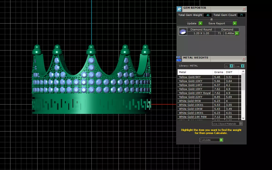 crown ring 1 3D print model_0