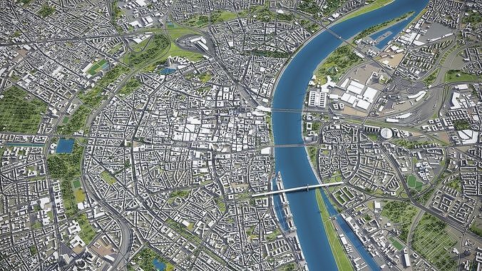 Cologne - Koln Low-poly 3D model 6