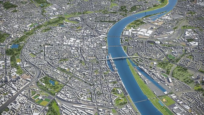 Cologne - Koln Low-poly 3D model 7