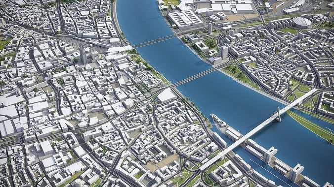 Cologne - Koln Low-poly 3D model 5