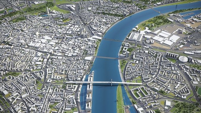 Cologne - Koln Low-poly 3D model 4
