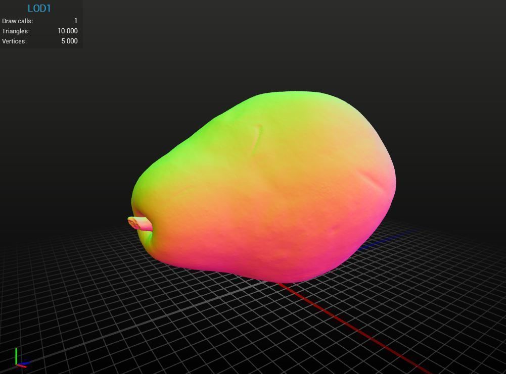 Realistic - Pear Low-poly 3D model_1
