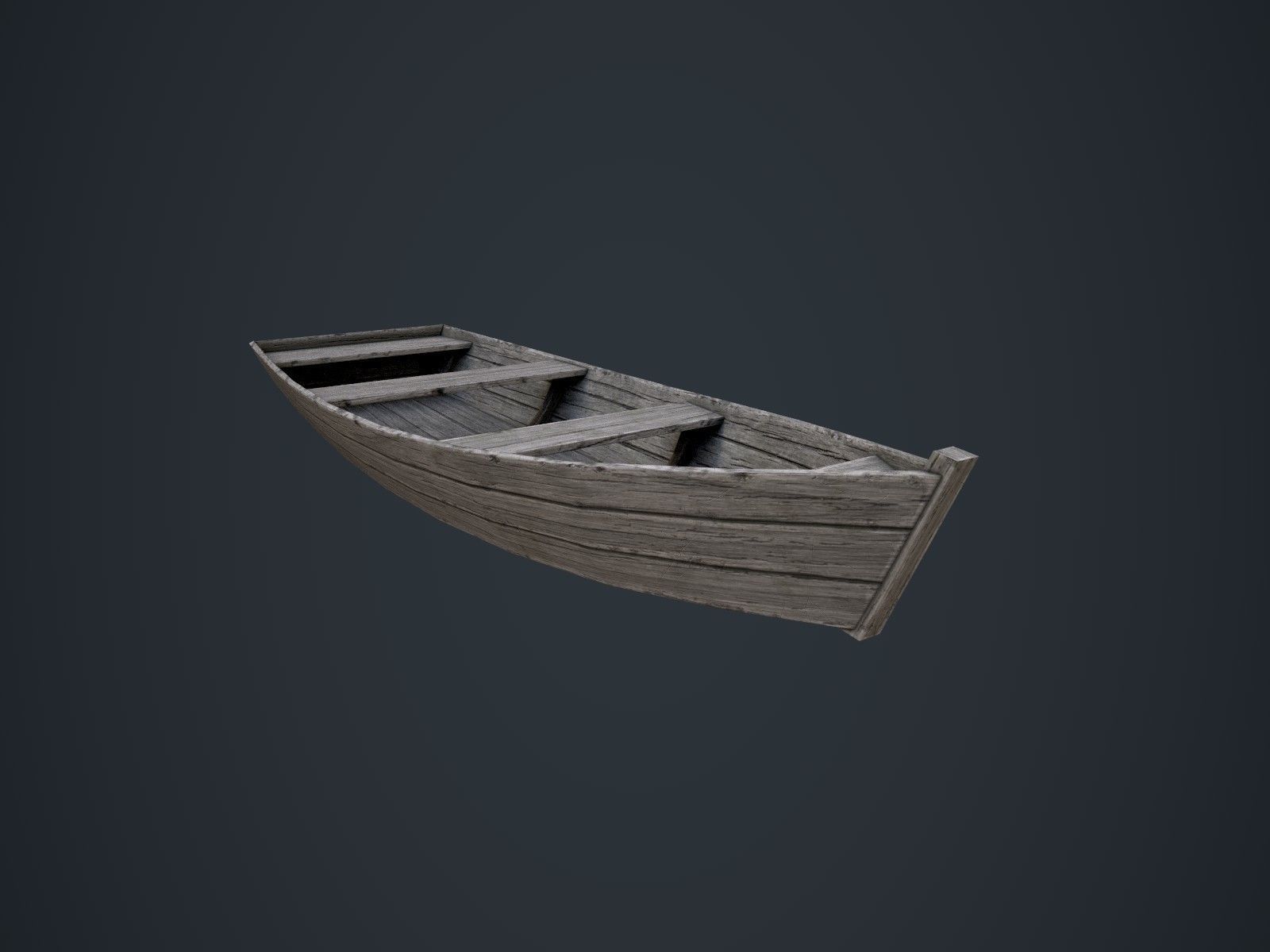 Wooden Boats Low-poly 3D model_20